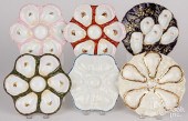 SIX OYSTER PLATESSix oyster pl
