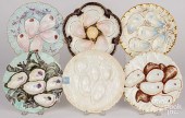 SIX OYSTER PLATESSix oyster pl