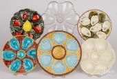 SIX OYSTER PLATESSix oyster pl