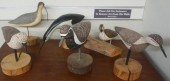 SIX PAINTED CARVED WOOD SHORE