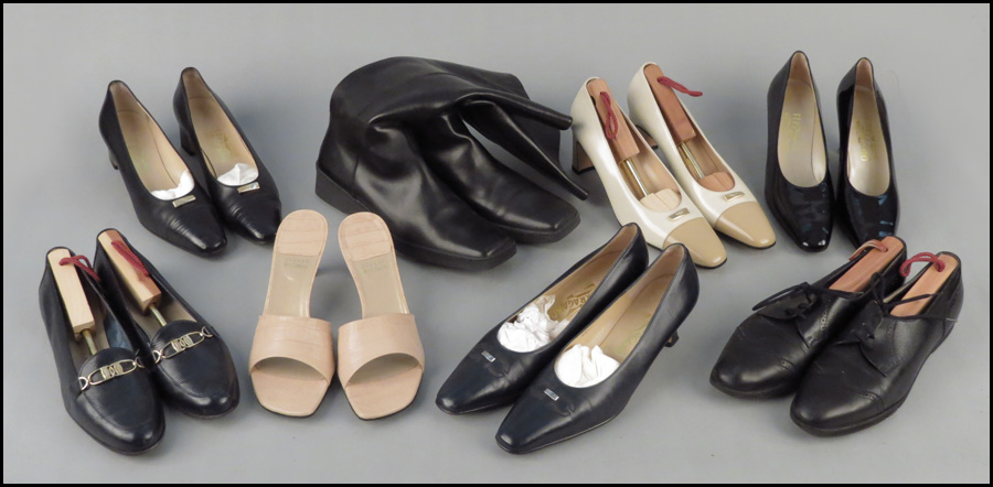 SIX PAIR OF SALVATORE FERRAGAMO