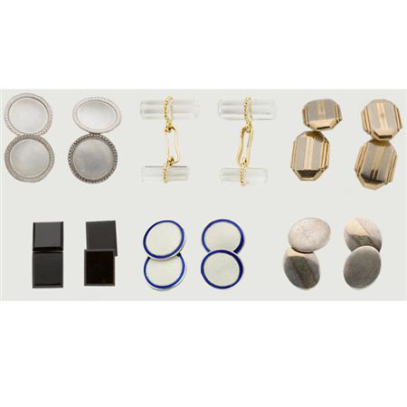 Six Pairs of Cufflinks 	 