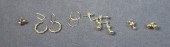SIX PAIRS OF FOURTEEN KARAT GO