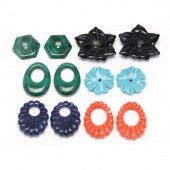 SIX PAIRS OF GEMSTONE EARRING
