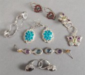 SIX PAIRS OF STERLING SILVER A