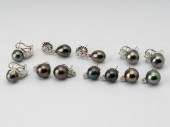 SIX PAIRS OF WHITE GOLD, DIAMO