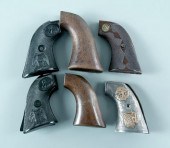 Six pairs revolver grips, all
