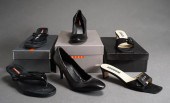 SIX PAIRS SHOES AND SANDALS (P