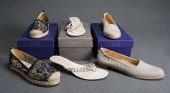 SIX PAIRS SHOES AND SANDALS (S