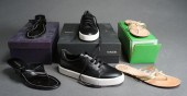 SIX PAIRS SNEAKERS, SANDALS AN