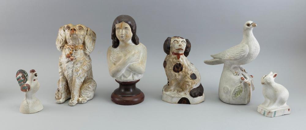 SIX PENNSYLVANIA CHALKWARE