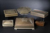 SIX PERSIAN KHATAM BOXES. - La