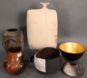 SIX PIECE ART POTTERY GROUPSix