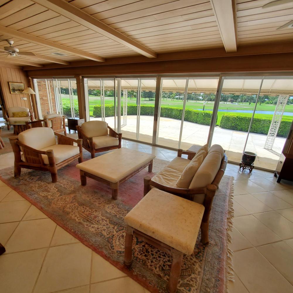 SIX PIECE BAMBOO AND WOVEN RATTAN