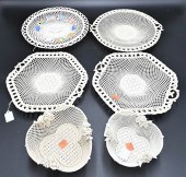 SIX PIECE BELLEEK GROUP, TO IN