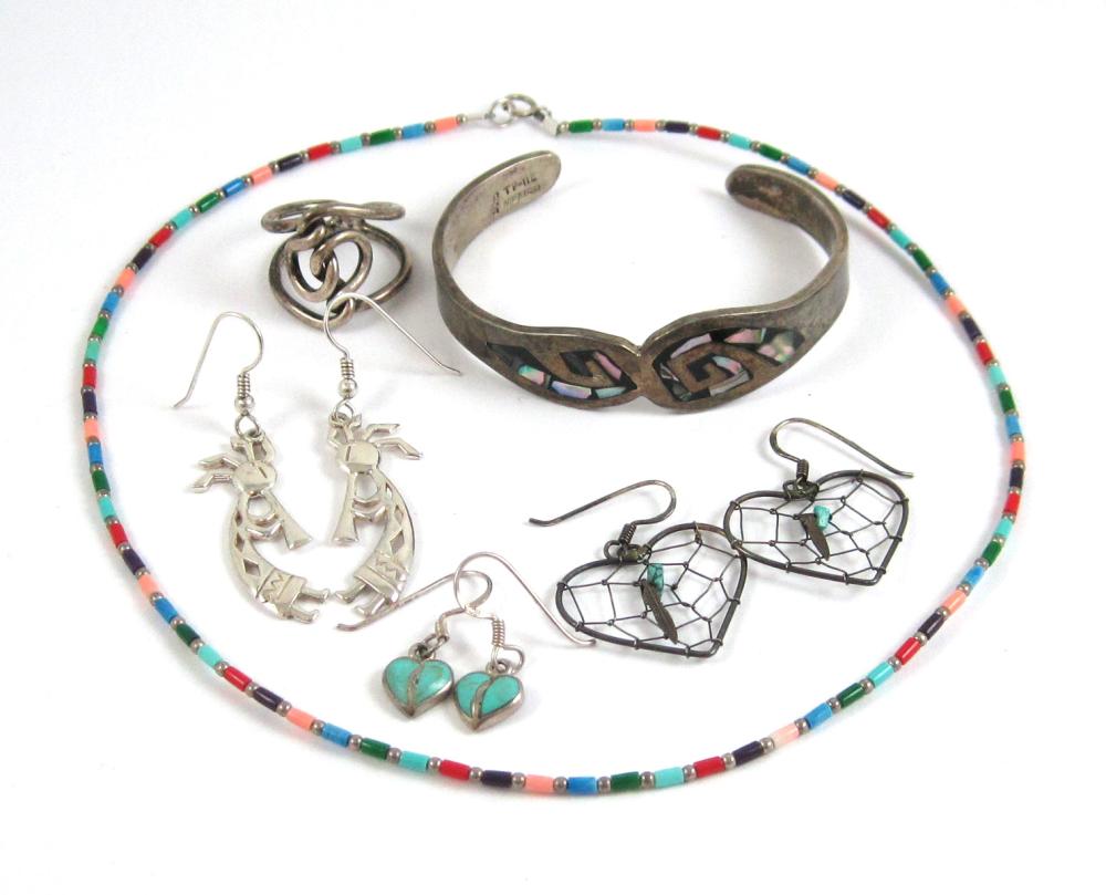 SIX PIECE COLLECTION OF SILVER