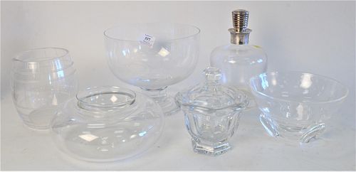 SIX PIECE CRYSTAL GROUP, TO INCLUDE