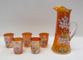 SIX PIECE FENTON CARNIVAL GLAS