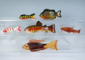 SIX PIECE FISH DECOY LOT: 1) R