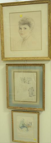 SIX PIECE GROUP OF FRAMED WORKS