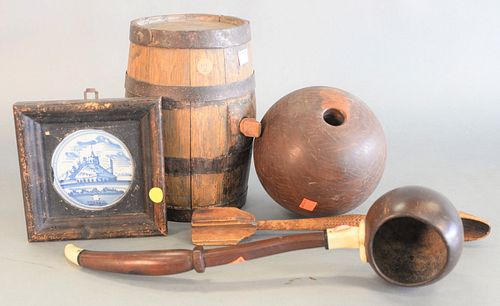 SIX PIECE GROUP TO INCLUDE CARVED