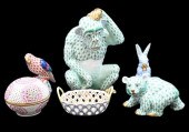 SIX PIECE HEREND PORCELAIN LOT