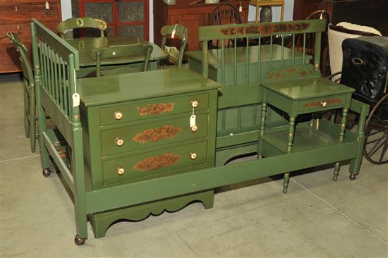 SIX PIECE HITCHCOCK BEDROOM SET.