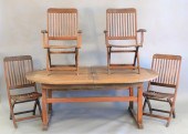 SIX PIECE OUTDOOR TEAK PATIO S