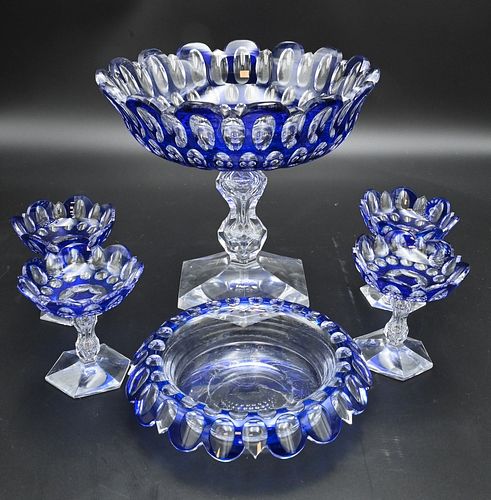 SIX PIECE SANDWICH GLASS LOT,