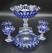 SIX PIECE SANDWICH GLASS LOT,