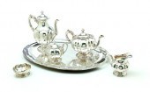 ***SIX-PIECE SILVER TEA AND CO