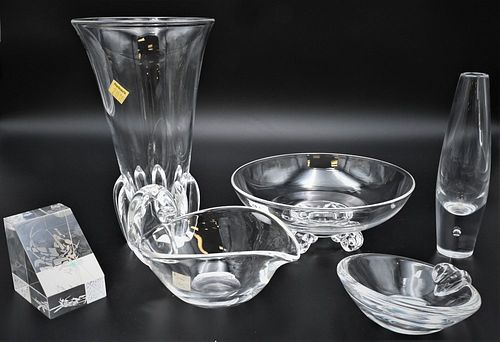 SIX PIECE STEUBEN LOT, TO INCLUDE A