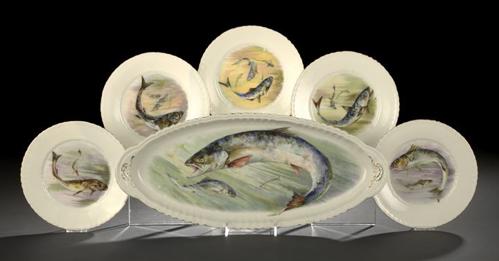 Six-Piece Victoria Porcelain Works,