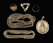 Six Pieces 14 kt. Yellow Gold