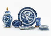 SIX PIECES BLUE AND WHITE CHIN