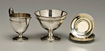 Six pieces English silver: George