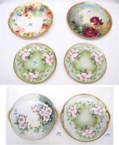 SIX PIECES HAND PAINTED PORCEL