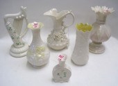 SIX PIECES IRISH BELLEEK PORCE