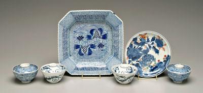 Six pieces Japanese porcelain,