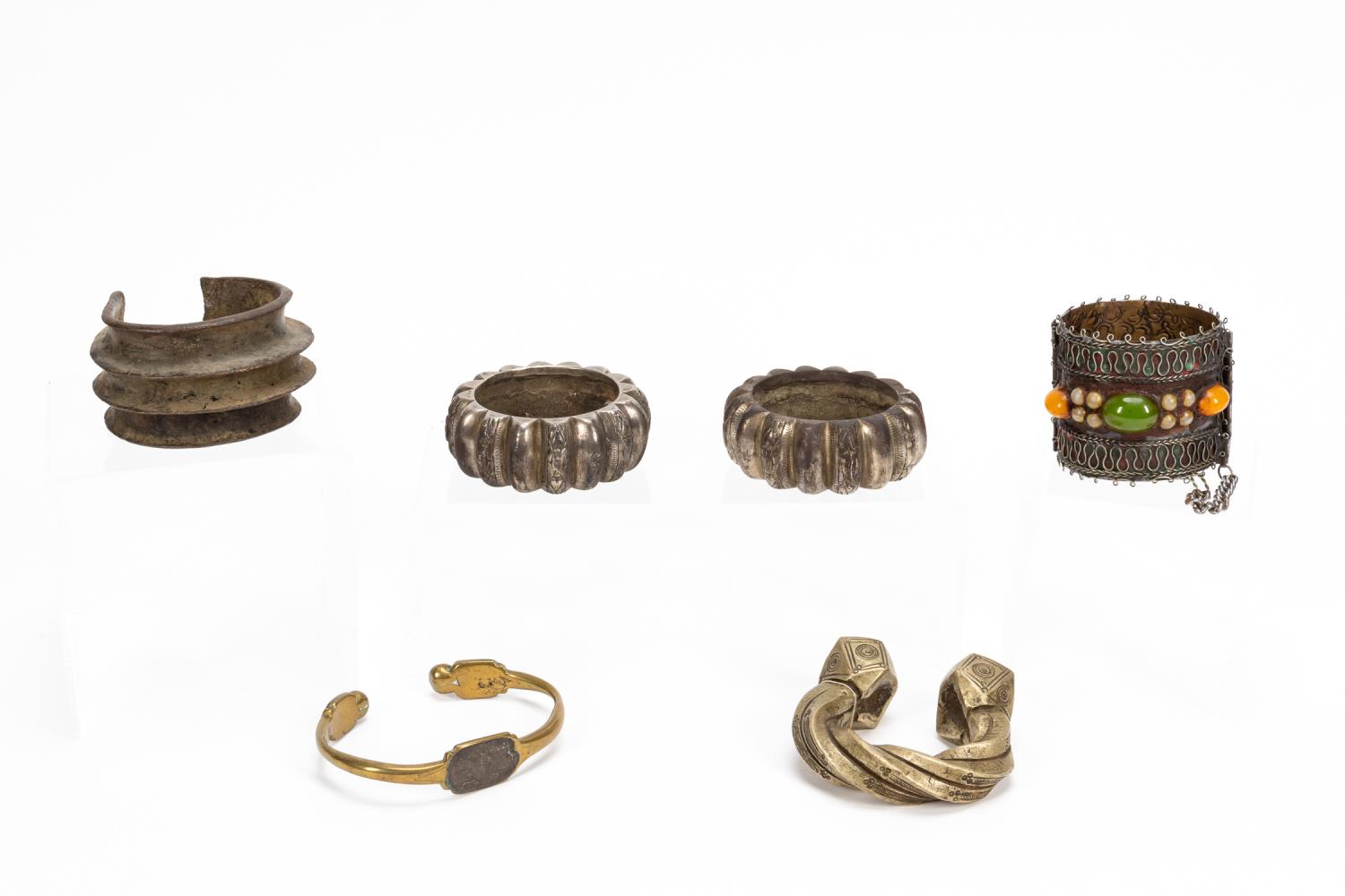 SIX PIECES OF AFRICAN BRASS