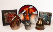 Six pieces of Anita Harris pot