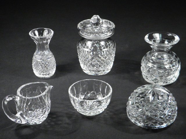 Six pieces of assorted Waterford
