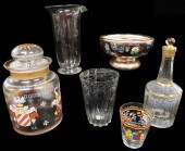 SIX PIECES OF EARLY GLASS, LAT