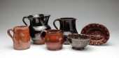 SIX PIECES OF EARTHENWARE. Nin