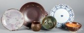 SIX PIECES OF JAPANESE POTTERY
