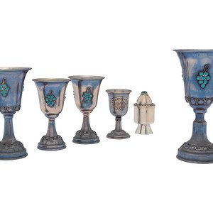 Six Pieces of Judaica Silver