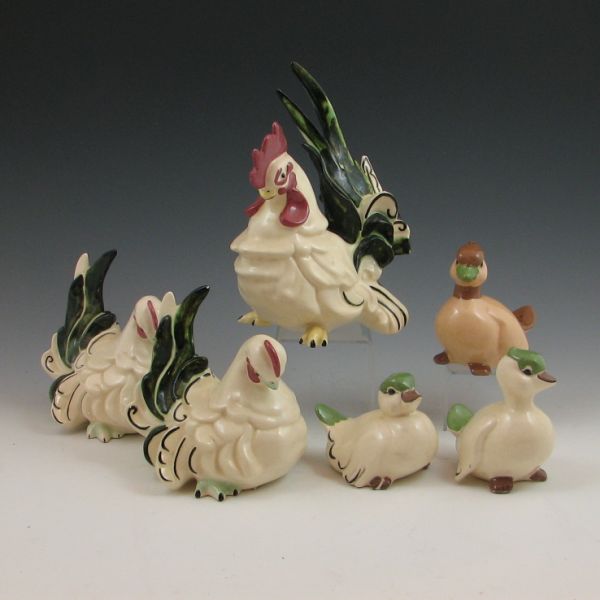 Six pieces of Kay Finch pottery