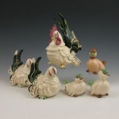 Six pieces of Kay Finch potter