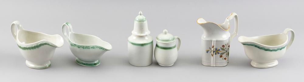 SIX PIECES OF LEEDS SOFT PASTE