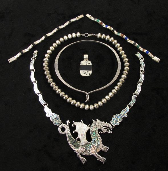 Six Pieces of Mexican Sterling